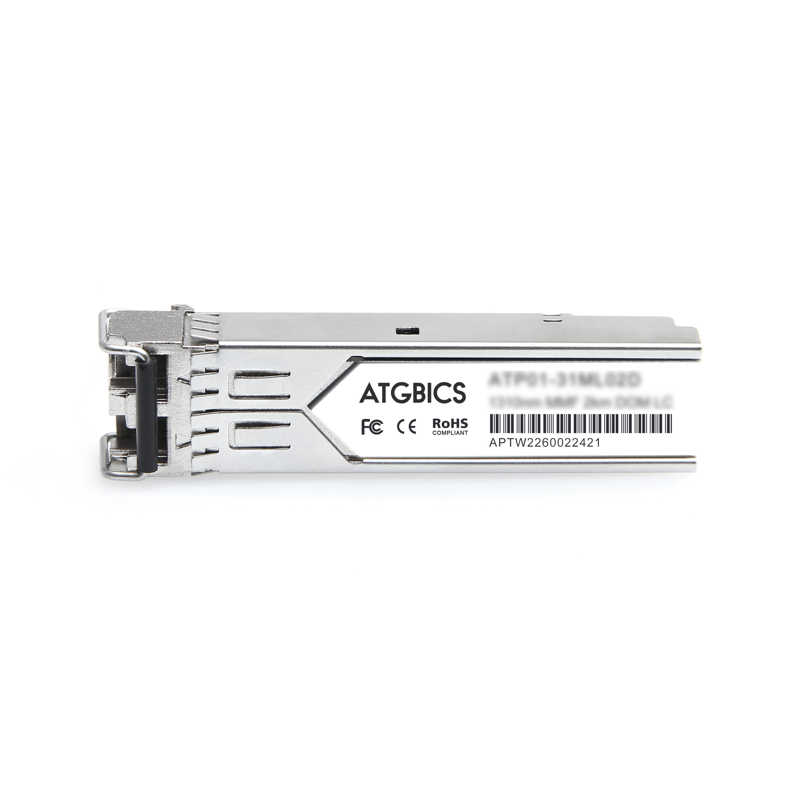 ATGBICS SFP-100BASE-FX-850-MSA-AT modulo del ricetrasmettitore di rete Fibra ottica 100 Mbit/s 850 nm (SFP-100BASE-FX-850-MSA U