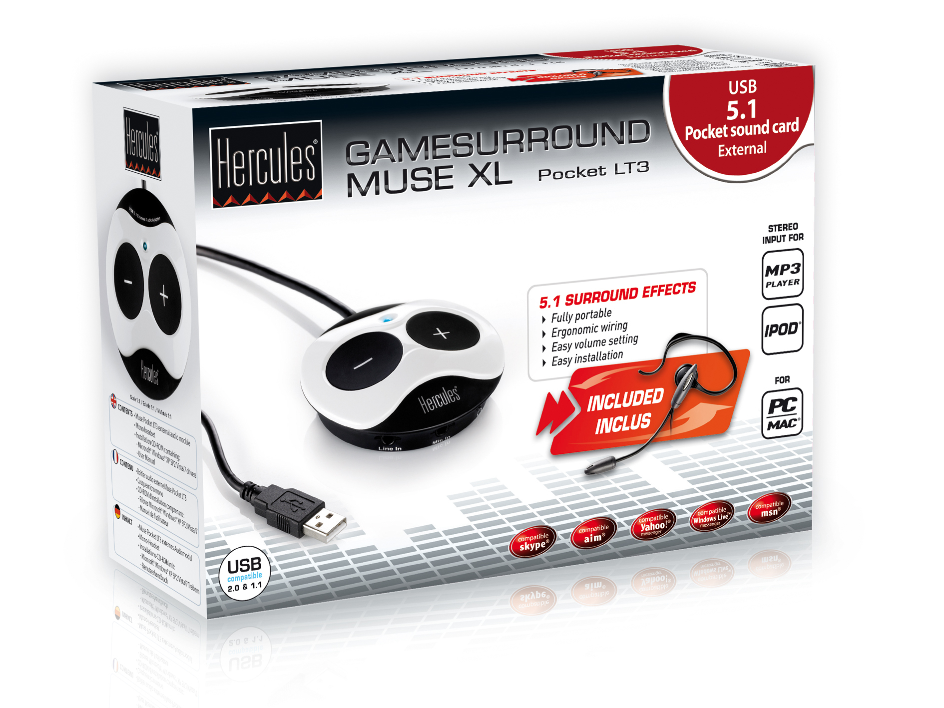 Hercules Gamesurround Muse XL Pocket LT3 + Headset – image 4