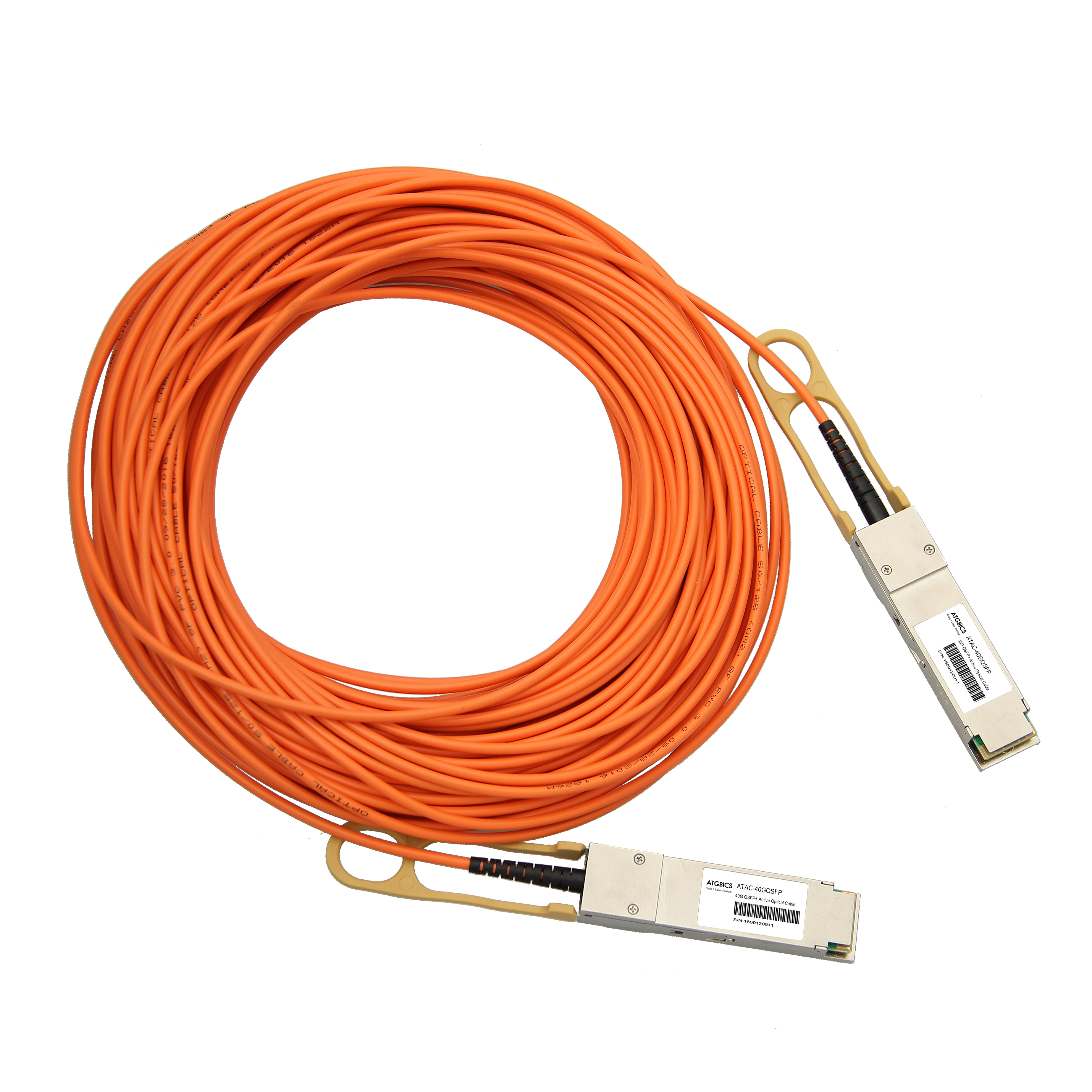 ATGBICS QSFP-H40G-AOC5M-C cavo InfiniBand e in fibra ottica 5 m QSFP+ Arancione