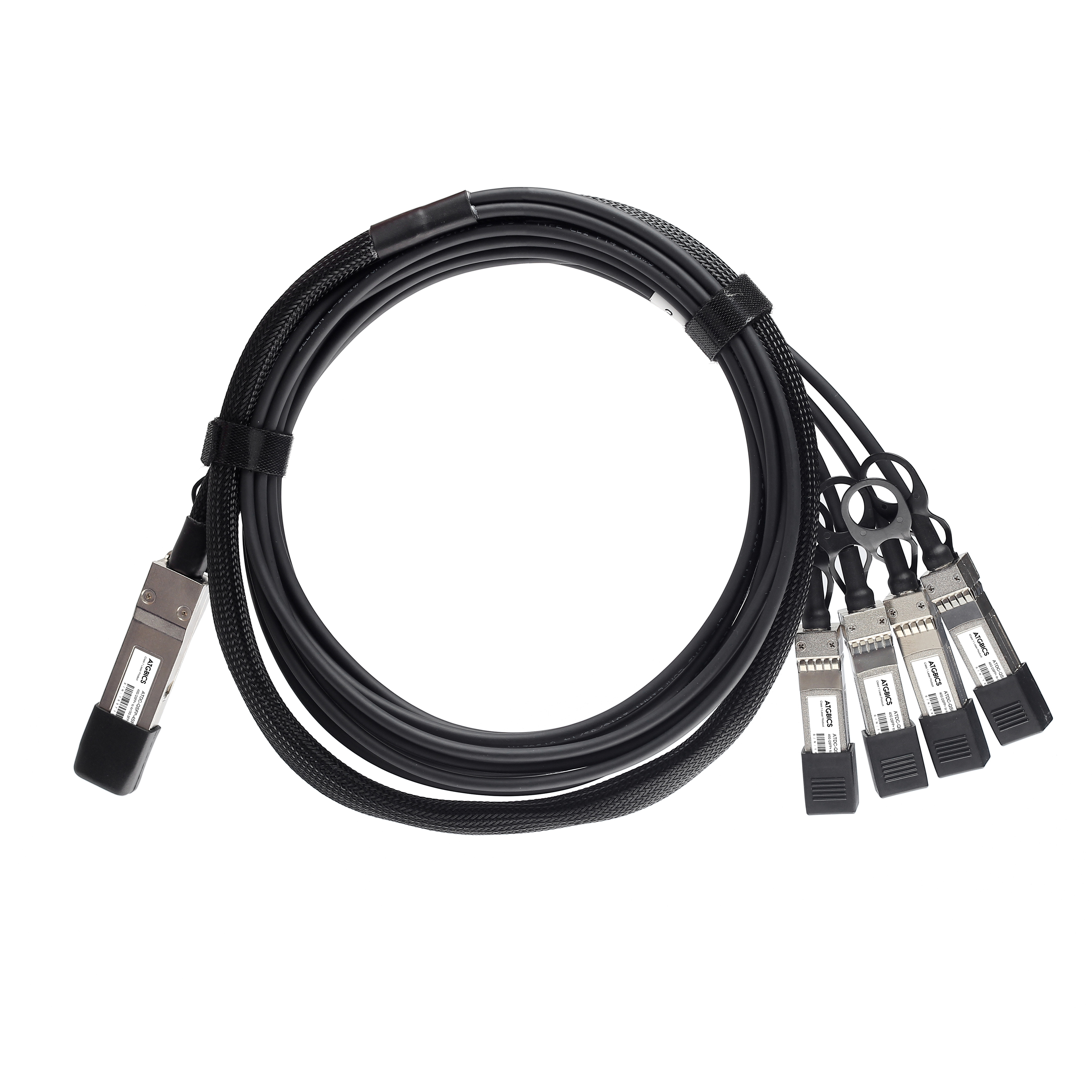 ATGBICS 10322-C cavo InfiniBand e in fibra ottica 5 m QSFP+ 4x SFP+ Nero