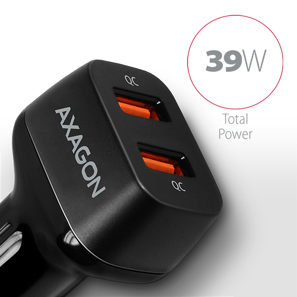 Axagon PWC-DQC mobile device charger Smartwatch, Tablet Black Cigar lighter Fast charging Auto – image 5