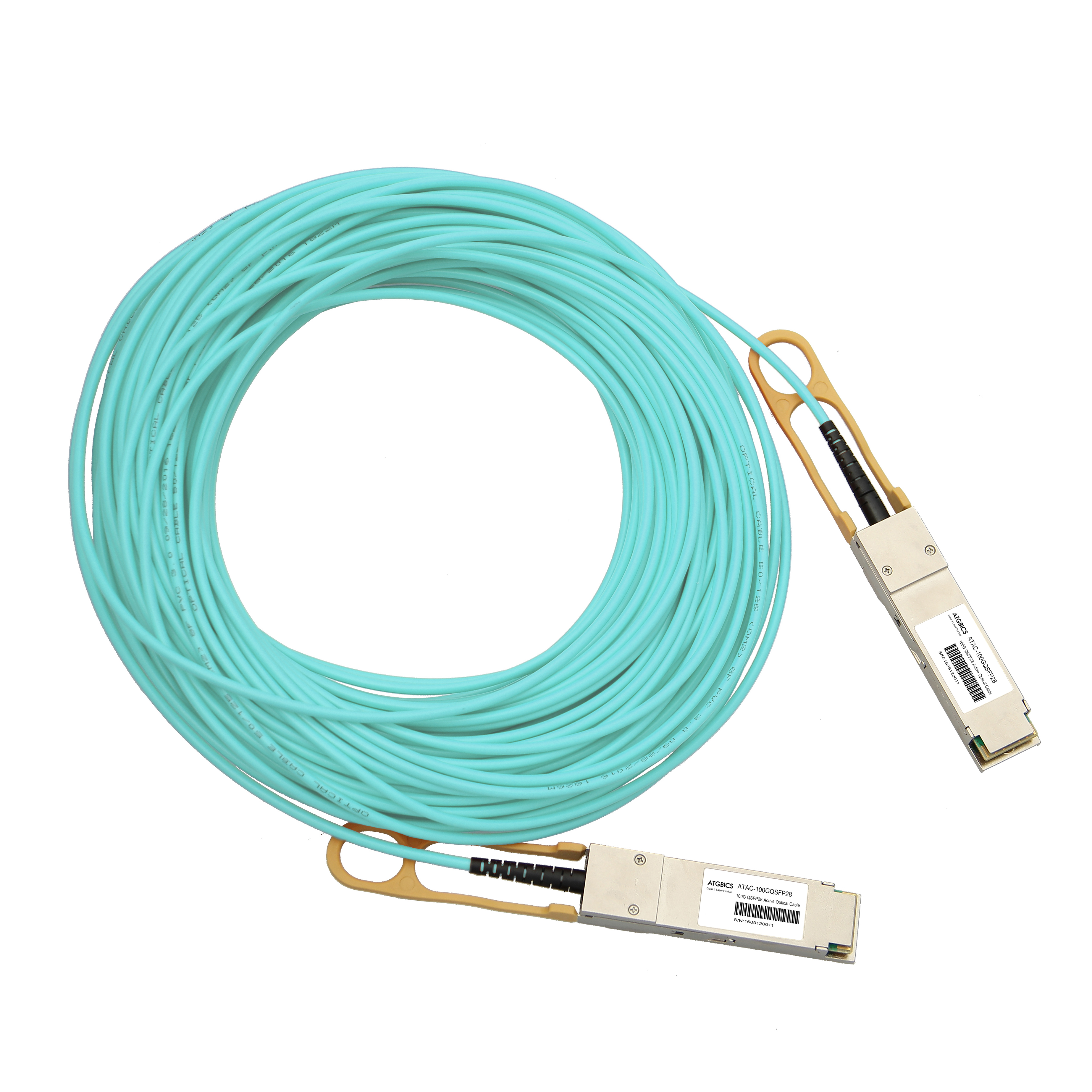 ATGBICS AOC-Q-Q-100G-3M-C cavo InfiniBand e in fibra ottica QSFP28 Colore acqua