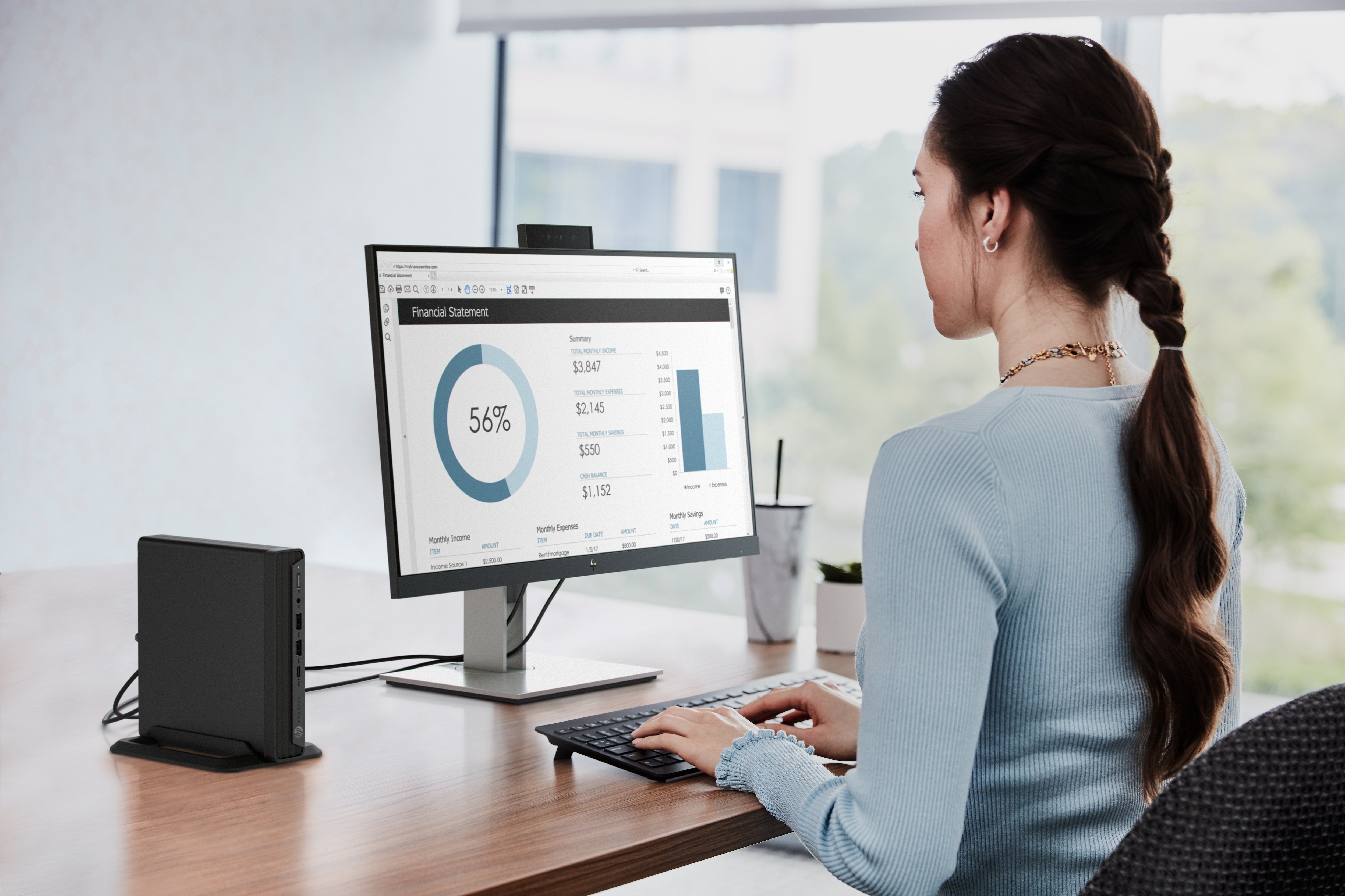 HP ProDesk 405 G6 AMD Ryzen™ 3 PRO 3200GE 8 GB DDR4-SDRAM 256 GB SSD Windows 10 Pro Mini PC Black image 4