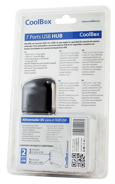 CoolBox COO-UPH356A interface hub 5000 Mbit/s Black – image 3