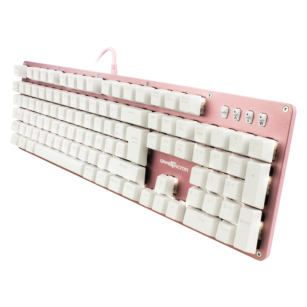 Teclado Gamer Game Factor Kbg400 Alámbrico Multimedia Rgb Blanco Switch Rojo - KBG400-PK-RD Teclado Gamer Game Factor Kbg400 Alámbrico Multimedia Rgb Blanco Switch Rojo - KBG400-PK-RD