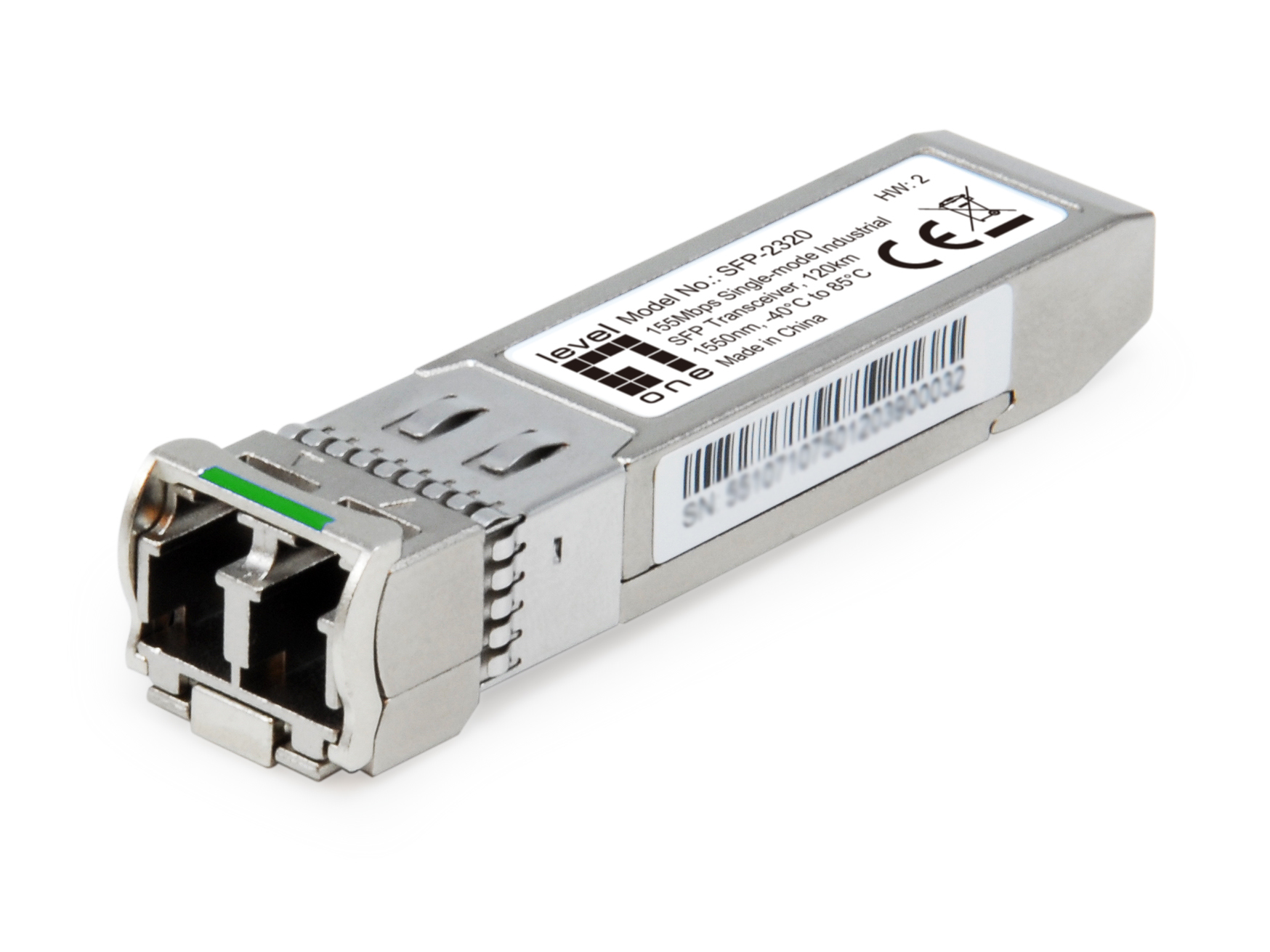 LevelOne SFP-2320 modulo del ricetrasmettitore di rete Fibra ottica 155 Mbit/s 1550 nm (LevelOne SFP-2320 modul til netv?rksmo)