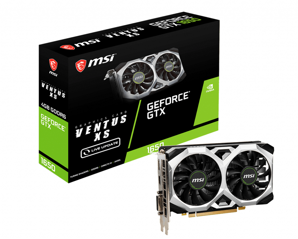 MSI VENTUS GTX 1650 D6 XS V1 graphics card NVIDIA GeForce GTX 1650 4 GB GDDR6 image 1