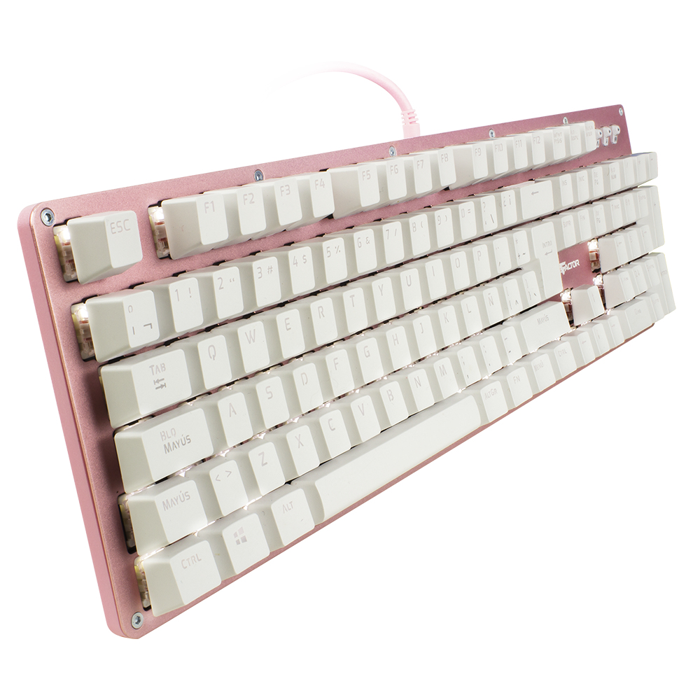 Teclado Gamer Game Factor Kbg400 Alámbrico Multimedia Rgb Blanco Switch Rojo - KBG400-PK-RD Teclado Gamer Game Factor Kbg400 Alámbrico Multimedia Rgb Blanco Switch Rojo - KBG400-PK-RD