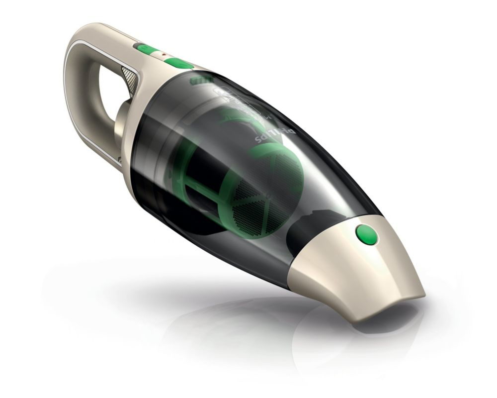Philips MiniVac FC6148/71 handheld vacuum Champagne, Green Bagless