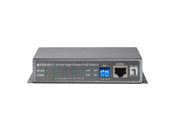 LevelOne 4 FE High Power PoE + 1 FE Switch, 120W – image 2