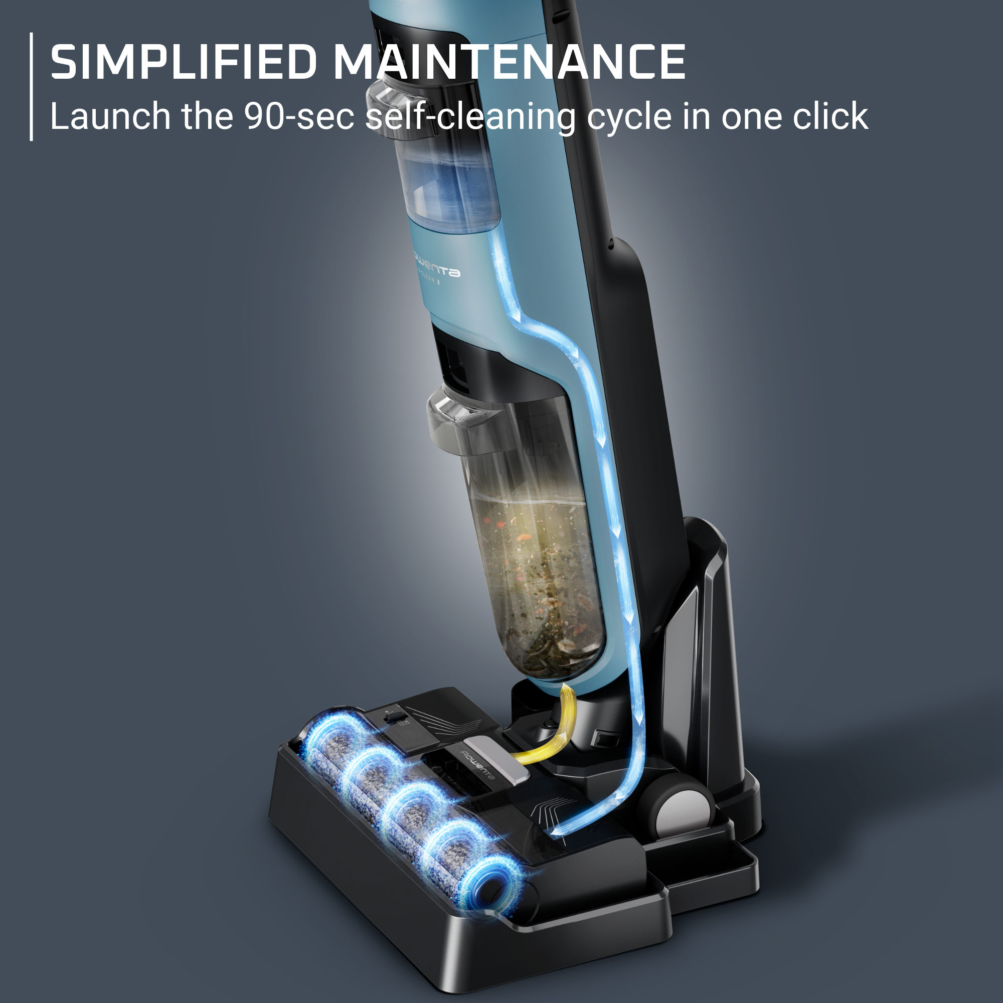 Rowenta X-Clean 2 GZ2271E0 stick vacuum/electric broom Battery Dry&wet Bagless Blue – image 7