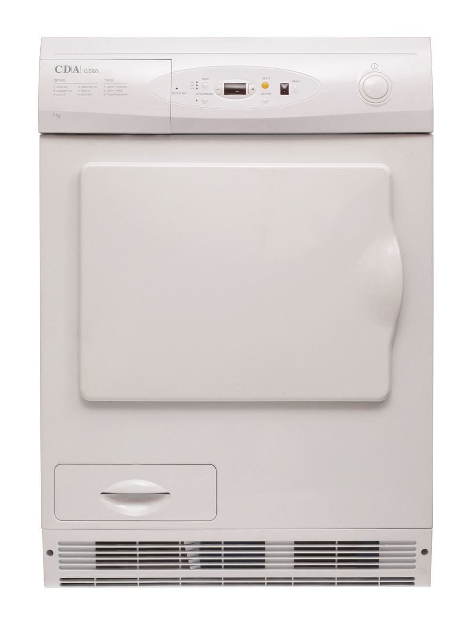 CDA CI560 tumble dryer Freestanding Front-load