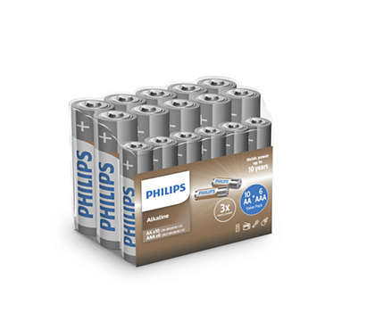 Philips LR036A16F/10 batteria per uso domestico Batteria monouso Stilo AA Mini Stilo AAA Alcalino