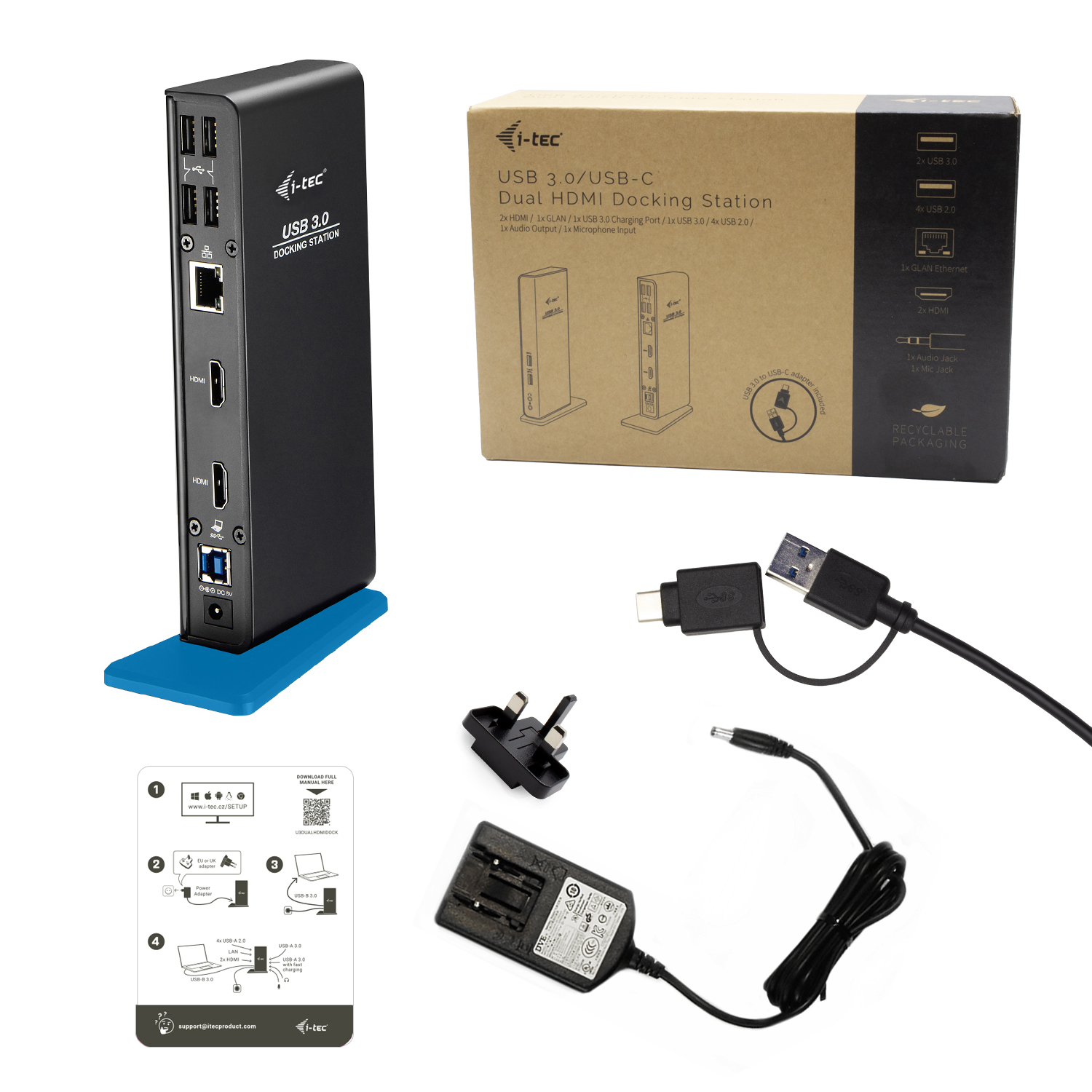 i-tec USB 3.0/USB-C Dual HDMI Docking Station – image 5