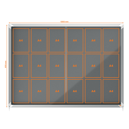 Resim Nobo 1915338 Gri Alüminyum Çerçeveli Manzara Sürgülü Cam Kapılı Gösterge Panosu 1355x970mm