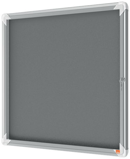 Resim Nobo 1915328 Gri Alüminyum Çerçeveli Ekran Panosu 709 x 668 x 43 mm