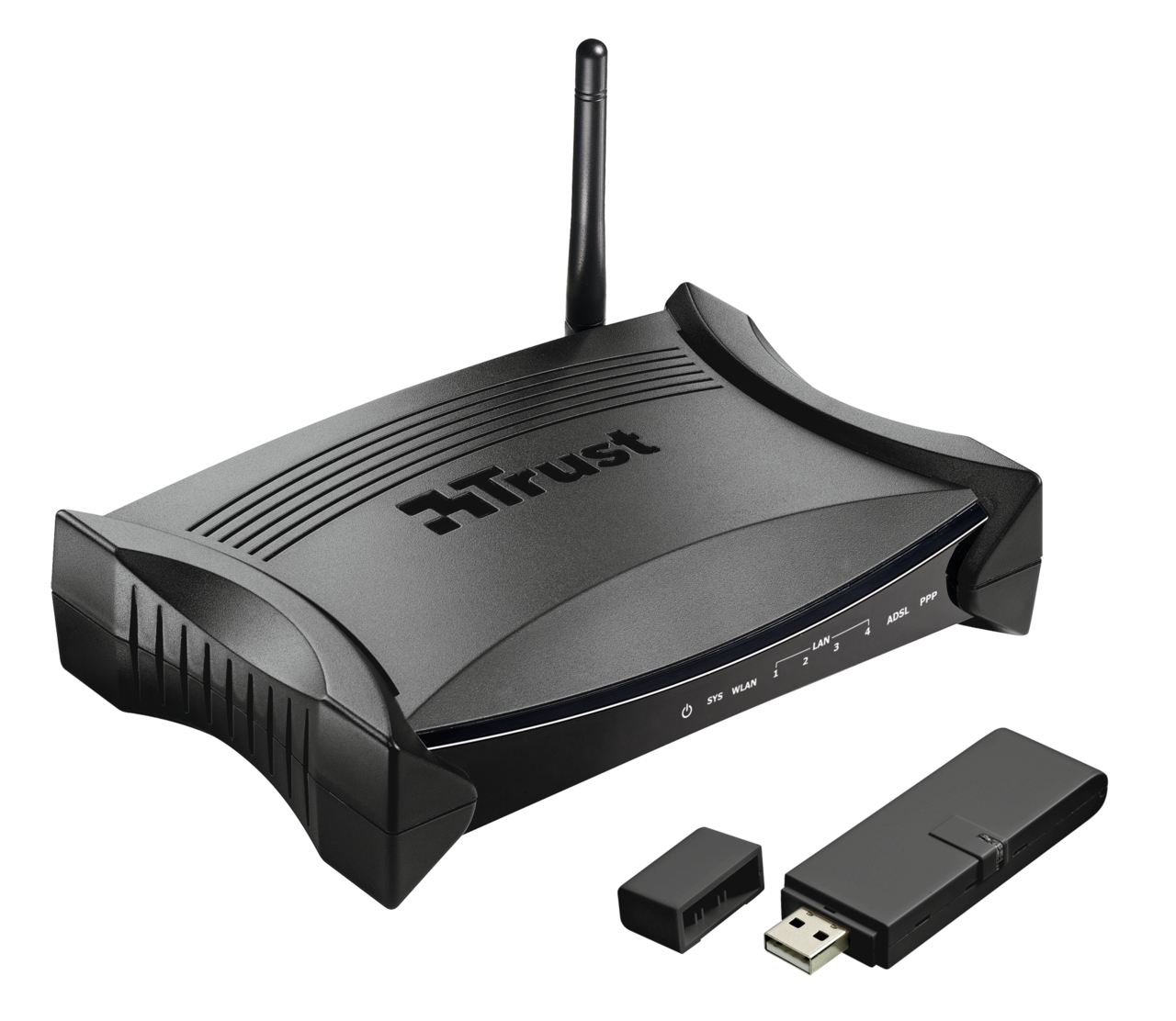 Trust 15901 wireless router Black