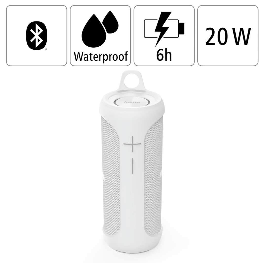 Hama Twin 2.0 Stereo portable speaker White 20 W image 18