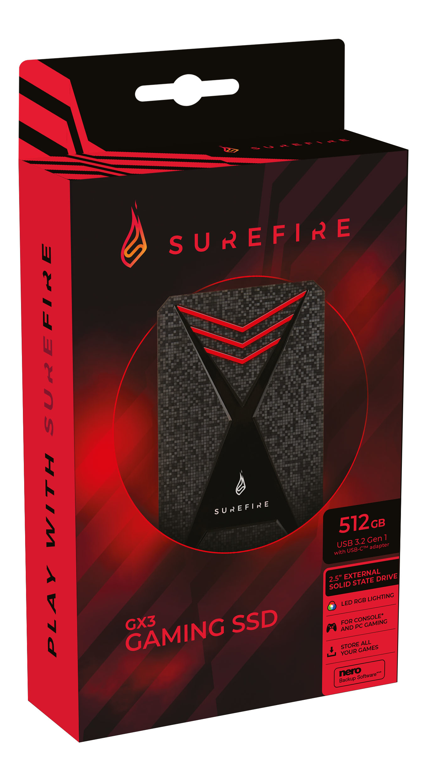 SureFire Gaming 512 GB Micro-USB B 3.2 Gen 1 (3.1 Gen 1) Black, Grey image 3