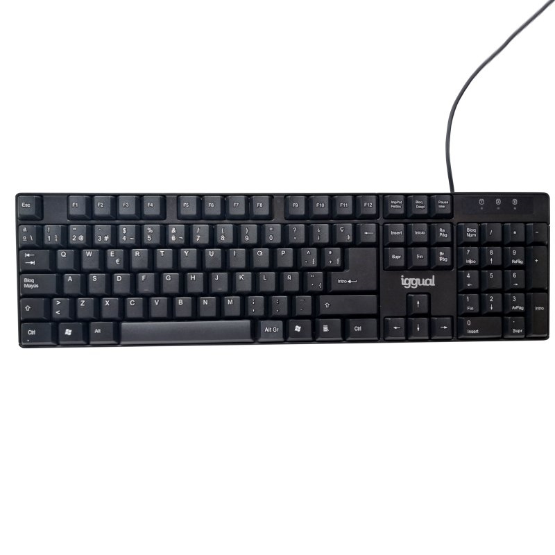iggual IGG317501 keyboard Office USB QWERTY Black