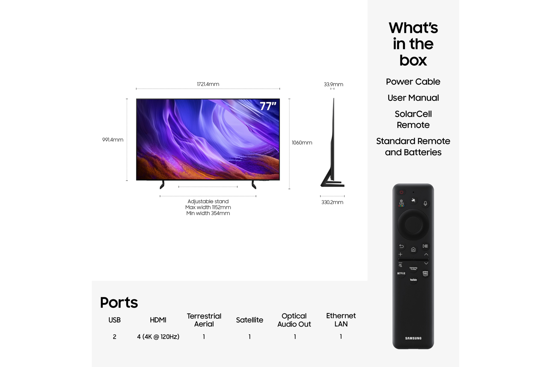Samsung 77'' OLED S83H 4K Vision AI Smart TV (2026) – image 6
