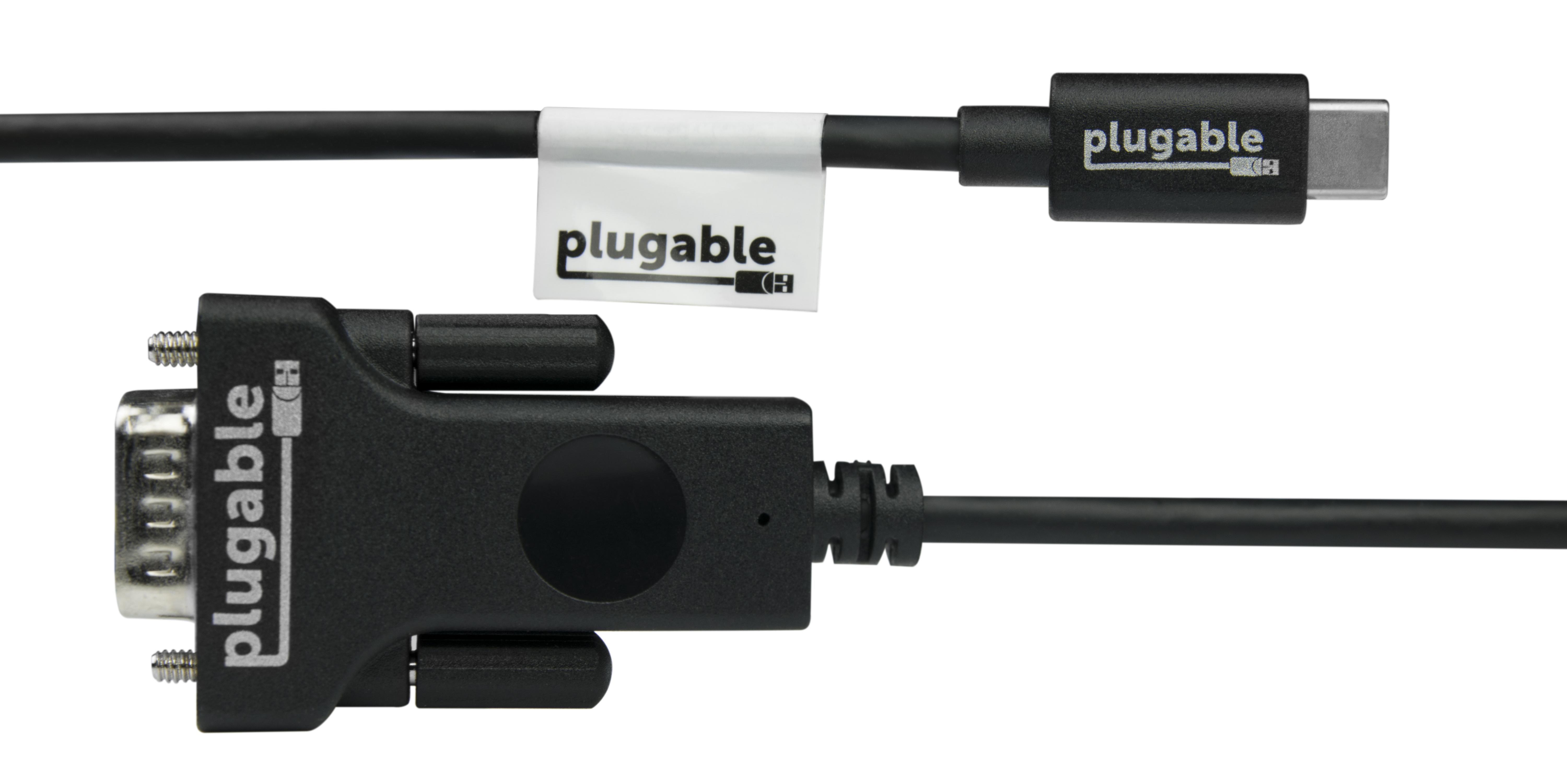 Resim Plugable USBC-VGA-CABLE USB-C - VGA Video Kablo Adaptörü, 1.8m, 1920x1200@60Hz