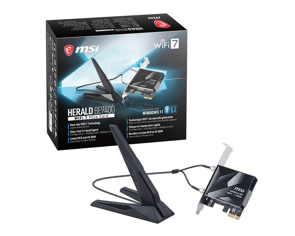 MSI Herald BE9400 WiFi7 PCIe-Card – image 5