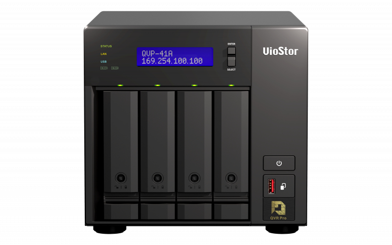 QNAP QVP-41A NAS/storage server Tower Intel® Pentium® G5400T 8 GB DDR4 0 TB QVR Pro OS (QVP) Black
