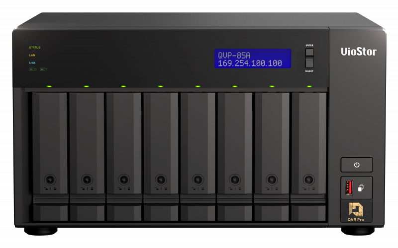 QNAP QVP-85A NAS/storage server Tower Intel® Core™ i5 i5-8400T 16 GB DDR4 0 TB QVR Pro OS (QVP) Black