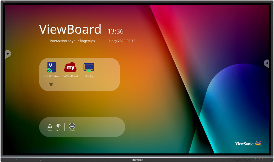 Viewsonic IFP8650-3 tableau blanc interactif 2,18 m (86") 3840 x 2160 pixels Écran tactile Noir HDMI