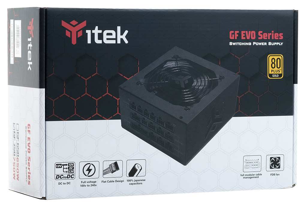 itek GF750 EVO power supply unit 750 W 24-pin ATX ATX Black image 2