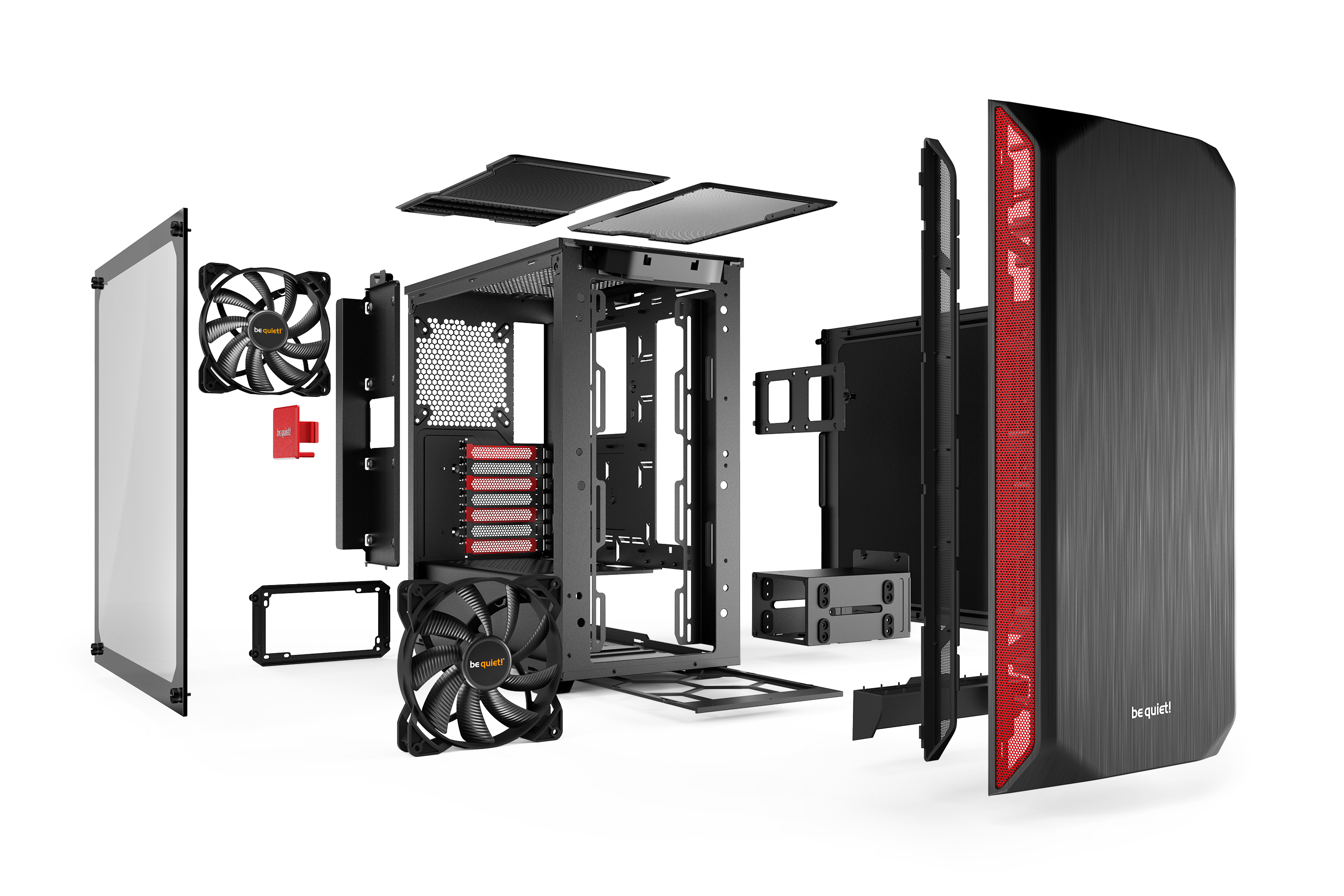 be quiet! PURE BASE 500 Midi Tower Black, Red image 3