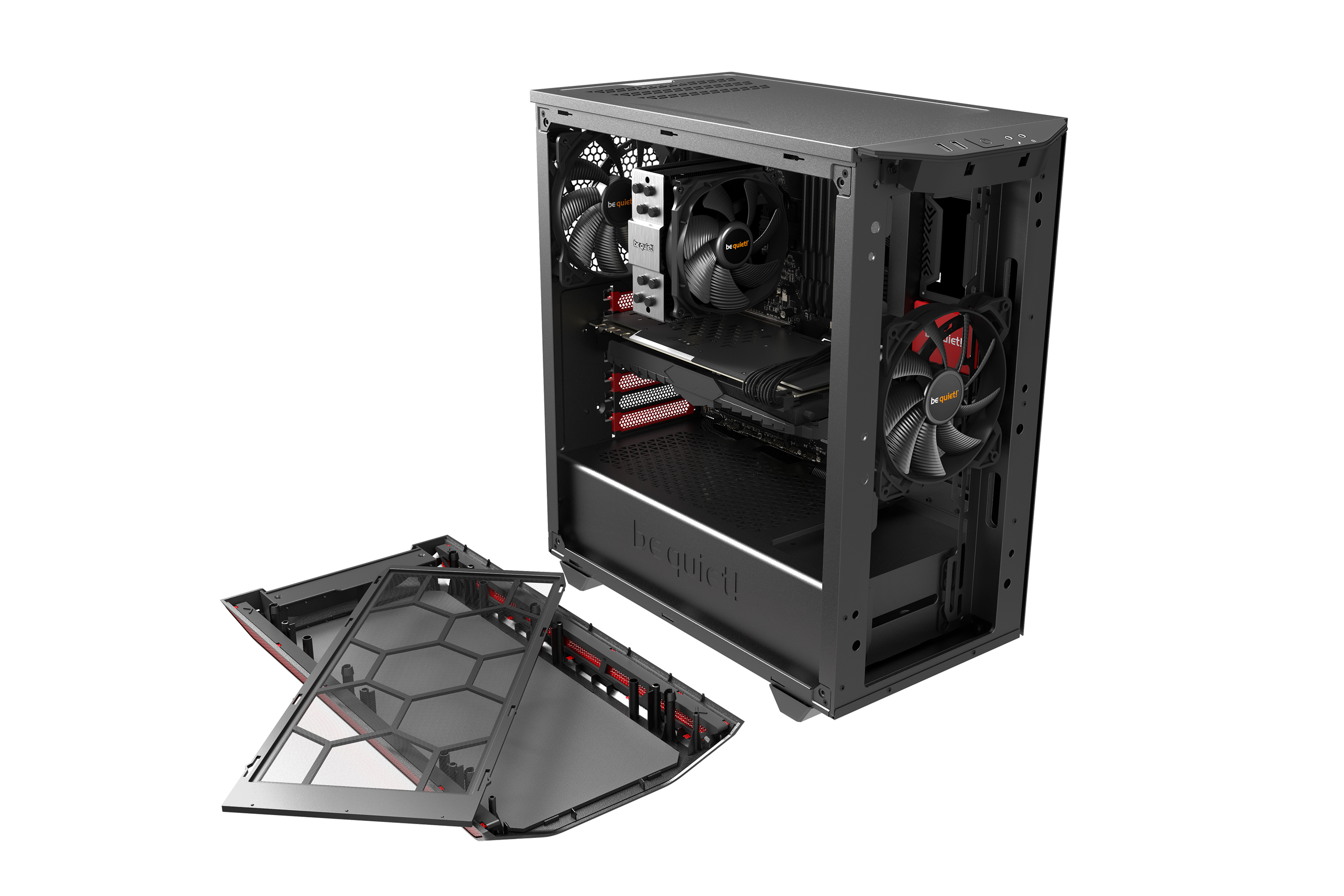 be quiet! PURE BASE 500 Midi Tower Black, Red image 6