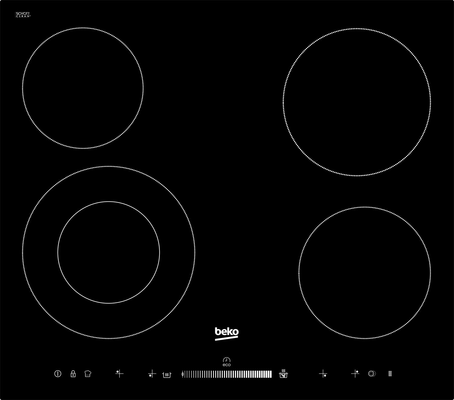 Beko HIC64502T hob Black Built-in