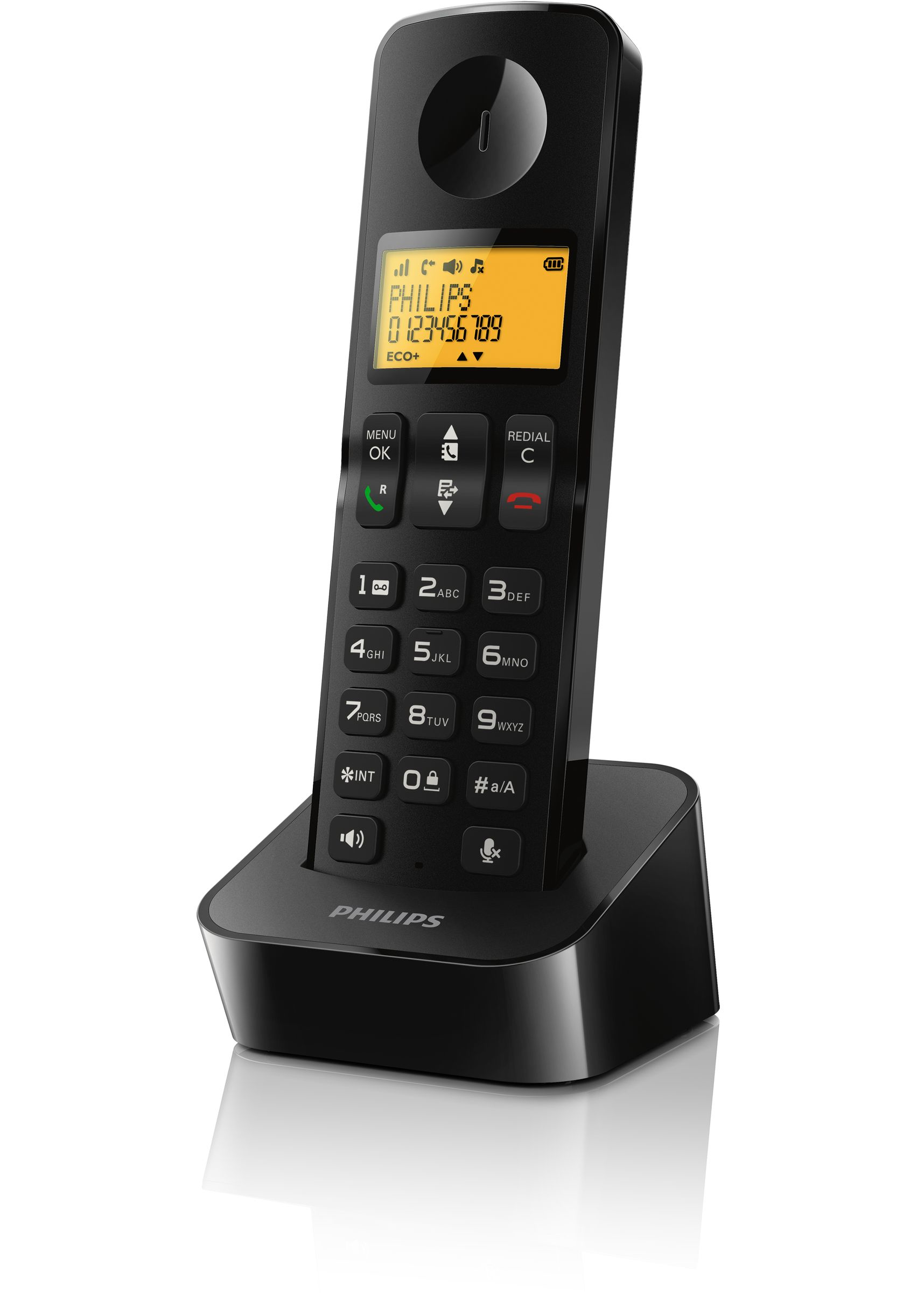 Philips D2101B/38 telephone DECT telephone Caller ID Black – image 1