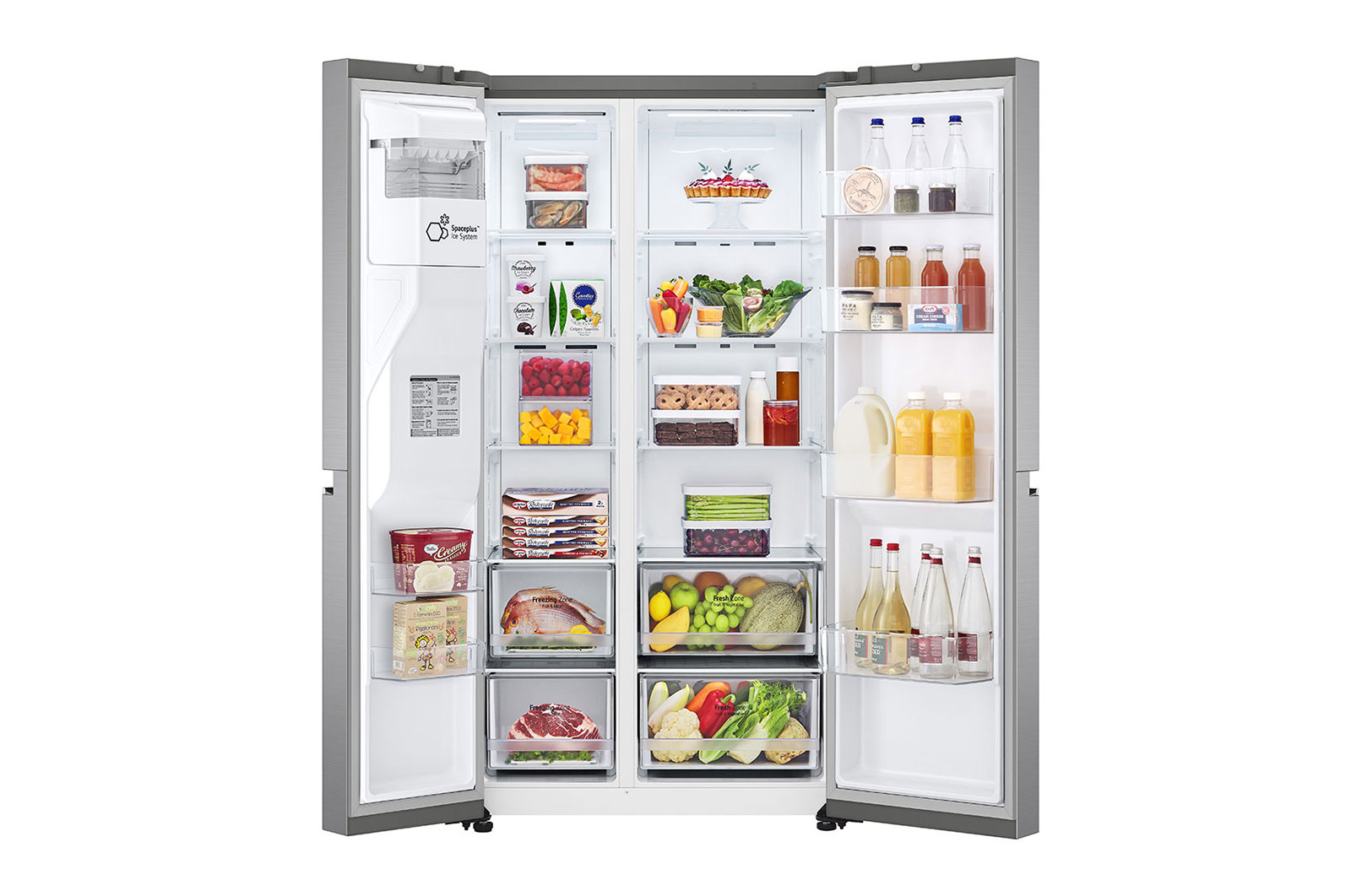 LG GSLV70PZTM side-by-side refrigerator Freestanding – image 2