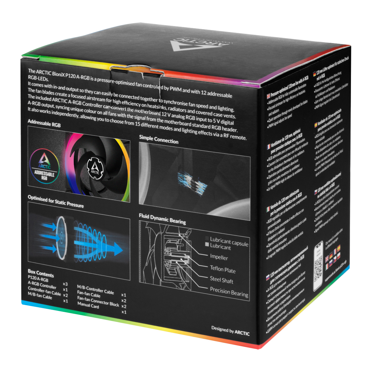 ARCTIC BioniX P120 A-RGB Pressure-optimised 120 mm Fan with A-RGB image 9