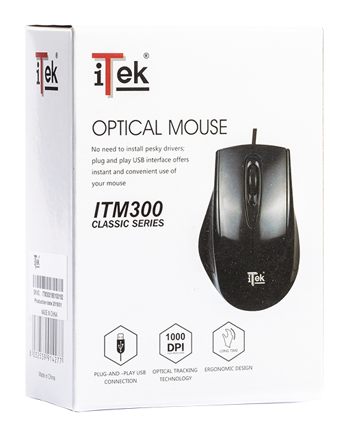 itek ITM300 mouse Office Right-hand USB Type-A Optical 1000 DPI – image 2
