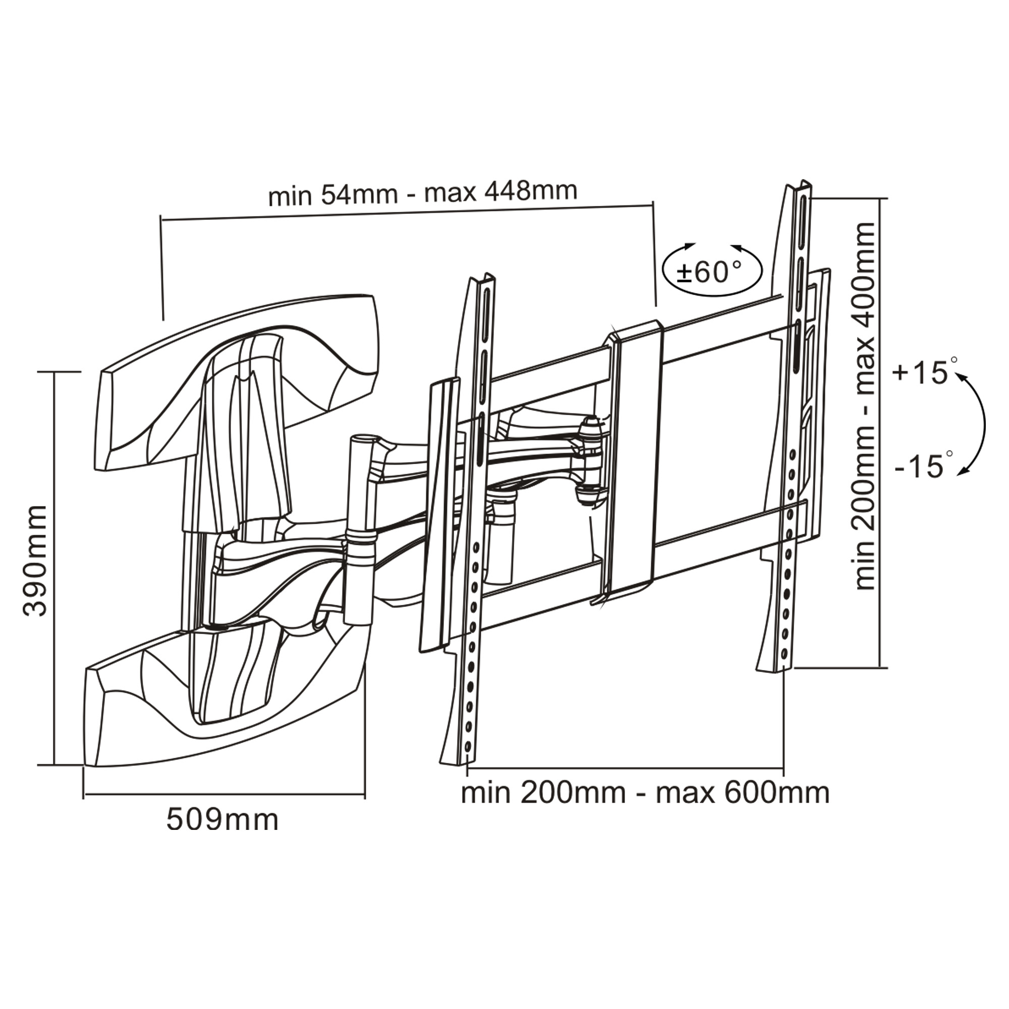 InLine TV Wall Bracket for TFT / LED / Plasma 81 – image 2