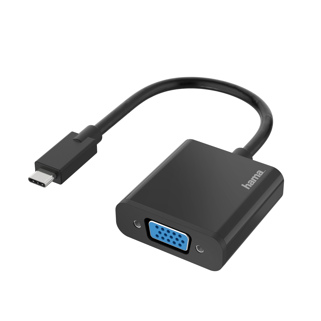 Hama 00200317 USB Tip-C - VGA Adaptör Kablosu, Siyah