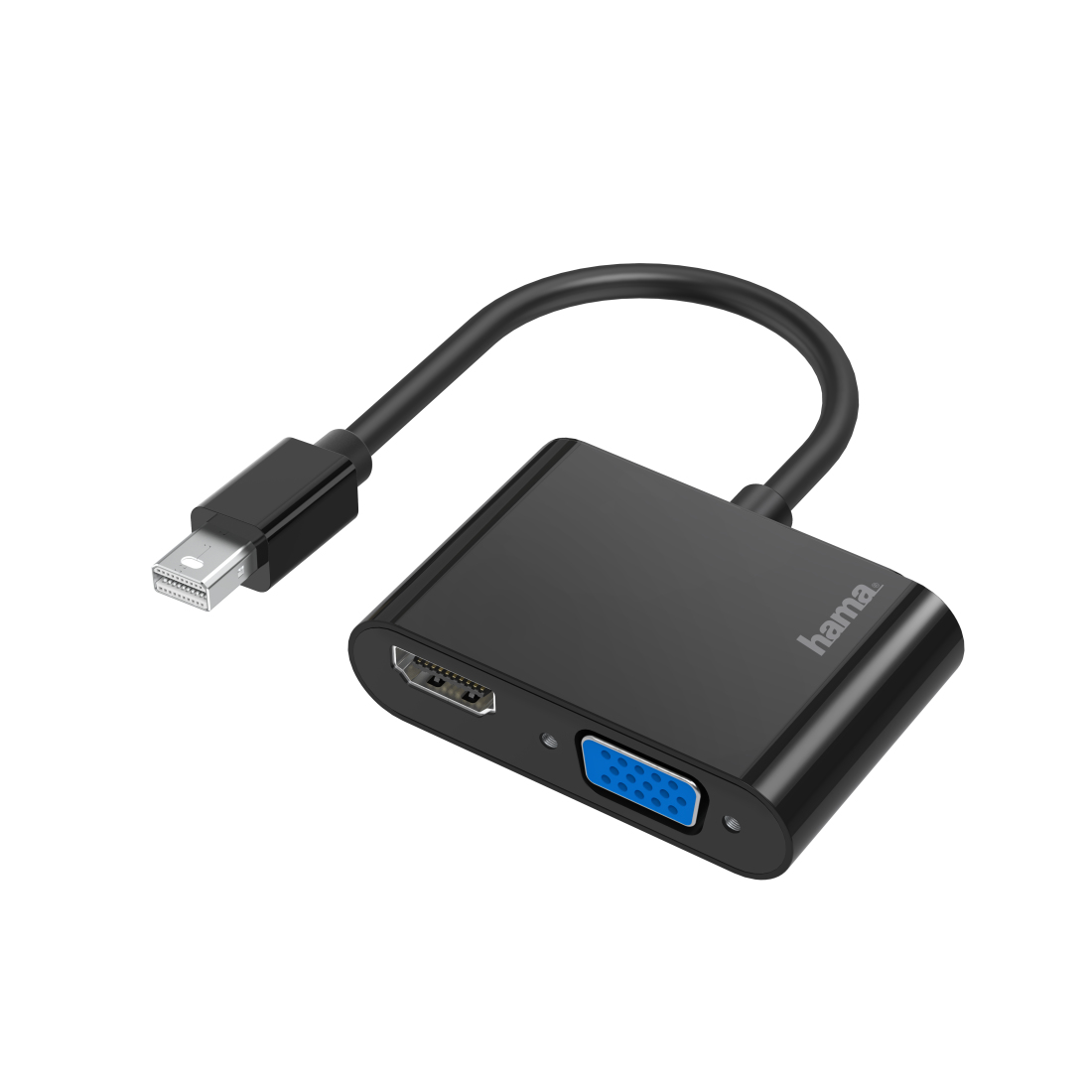 Hama 00200330 Mini DisplayPort Erkek - HDMI/VGA Dişi Adaptör Kablo, Siyah