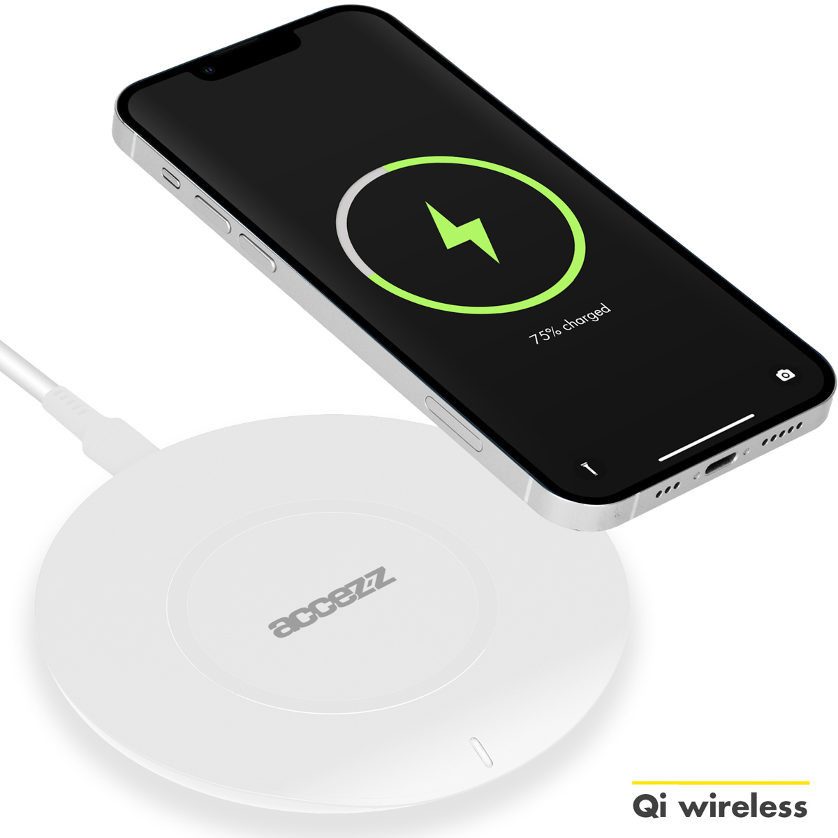 Accezz WIRELESSCHARGER44631902 mobile device charger Smartphone White USB Wireless charging Indoor – image 2