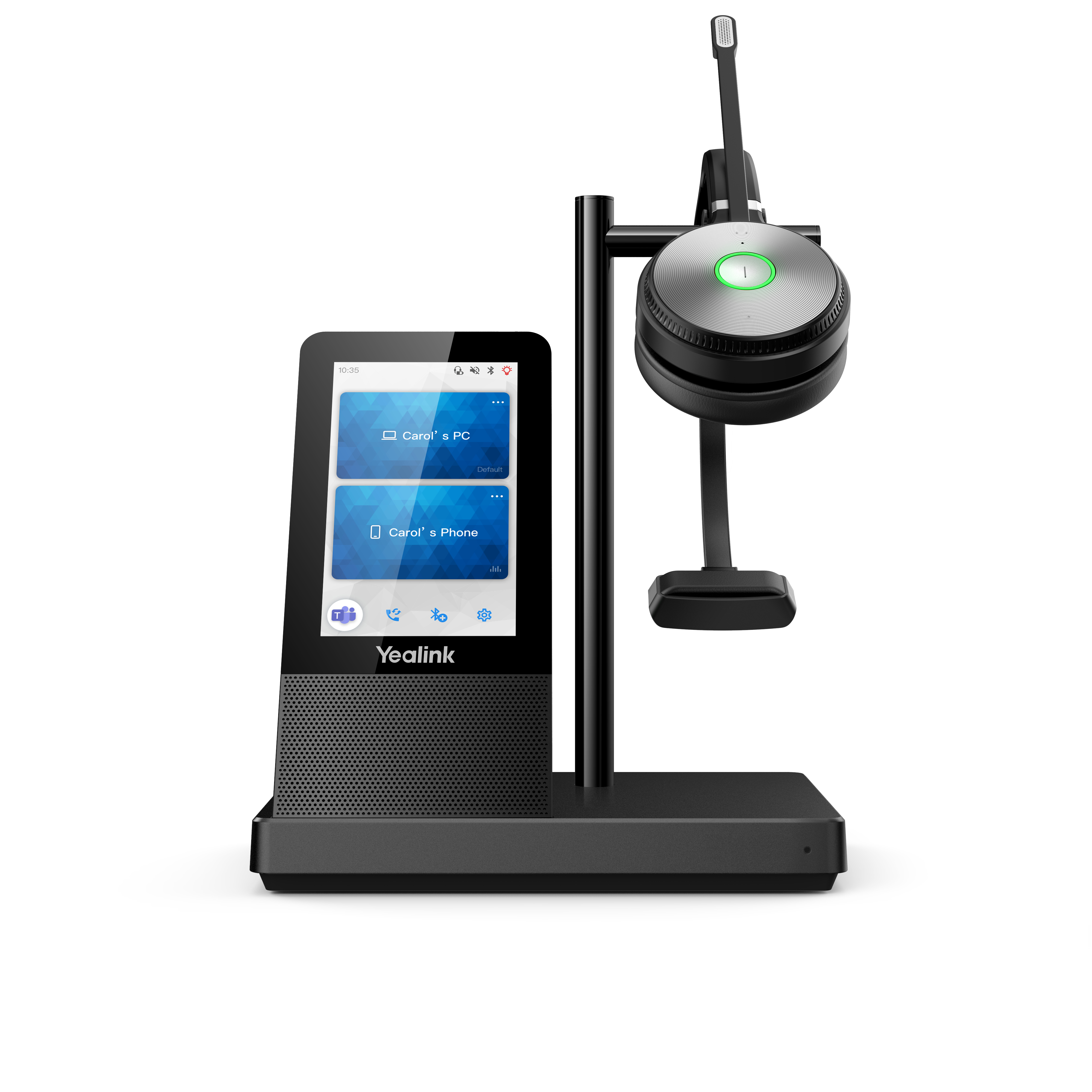 Yealink WH66 Mono UC Auricolare Wireless A Padiglione Ufficio USB tipo A Bluetooth Base di ricarica Nero