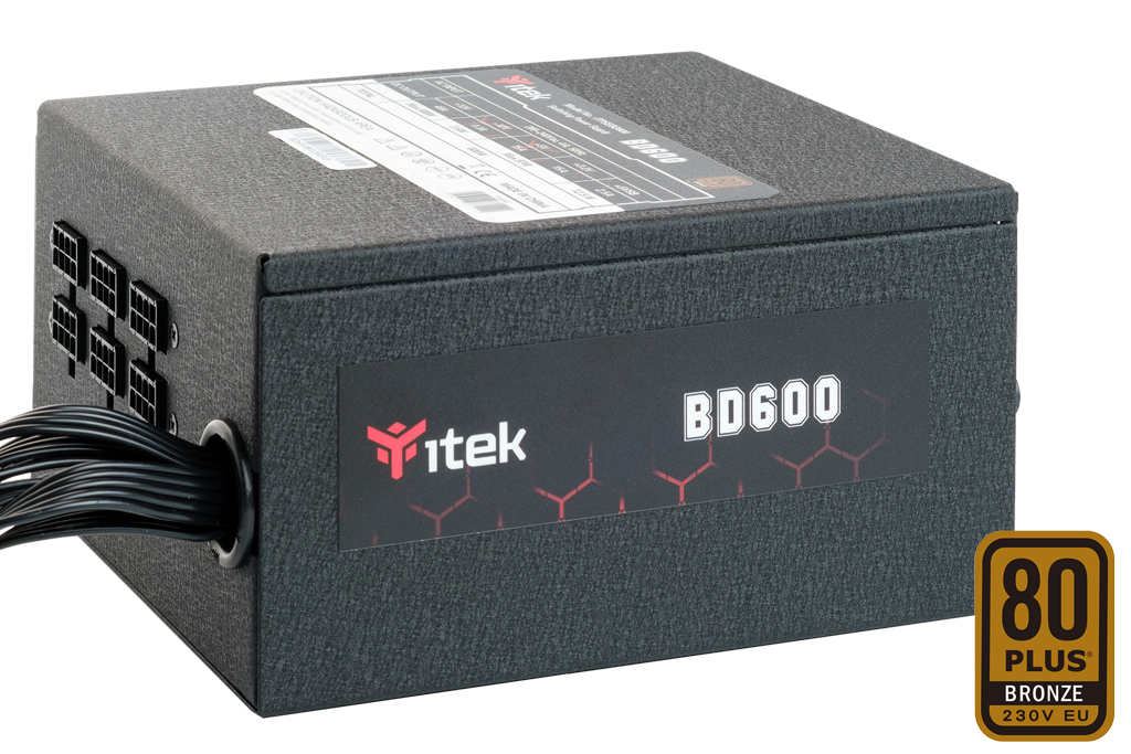 itek BD600 power supply unit 600 W 24-pin ATX ATX Black