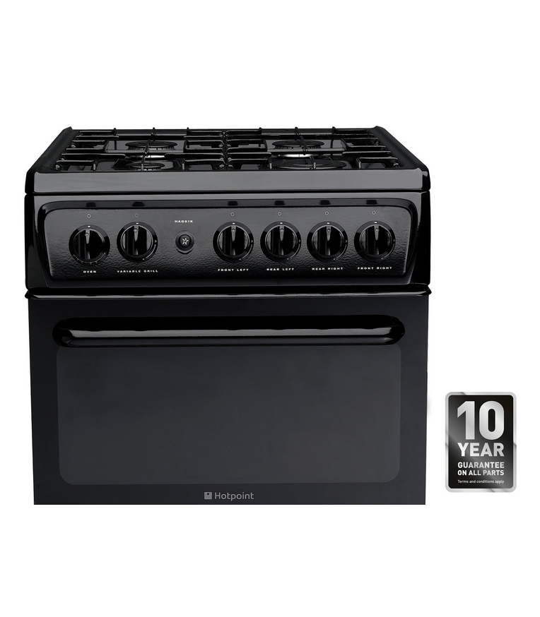 Hotpoint HAG51K cooker Freestanding cooker Natural gas Gas Black – image 2