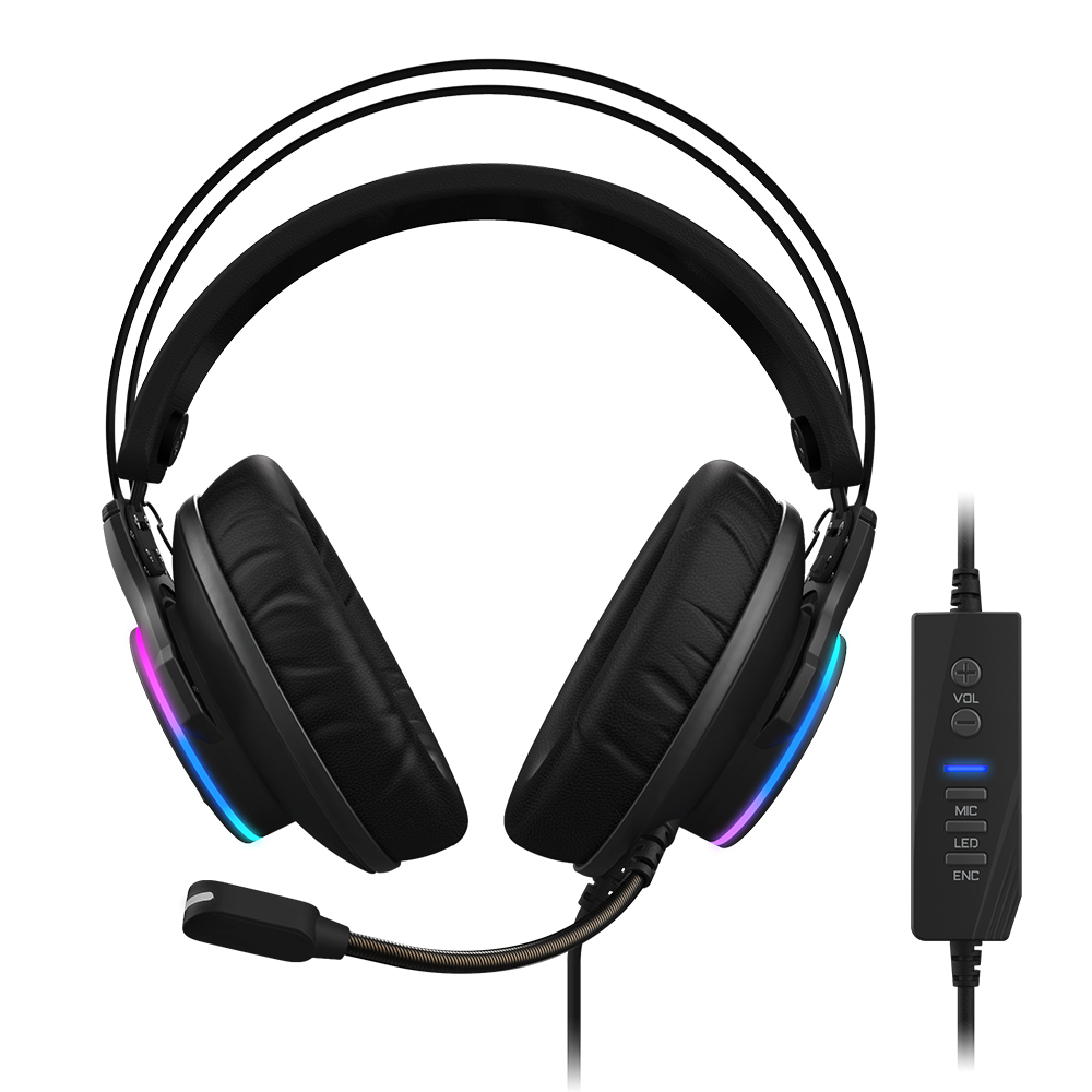 GIGABYTE AORUS H1 cuffia e auricolare Cuffie Cablato A Padiglione Giocare USB tipo A Nero