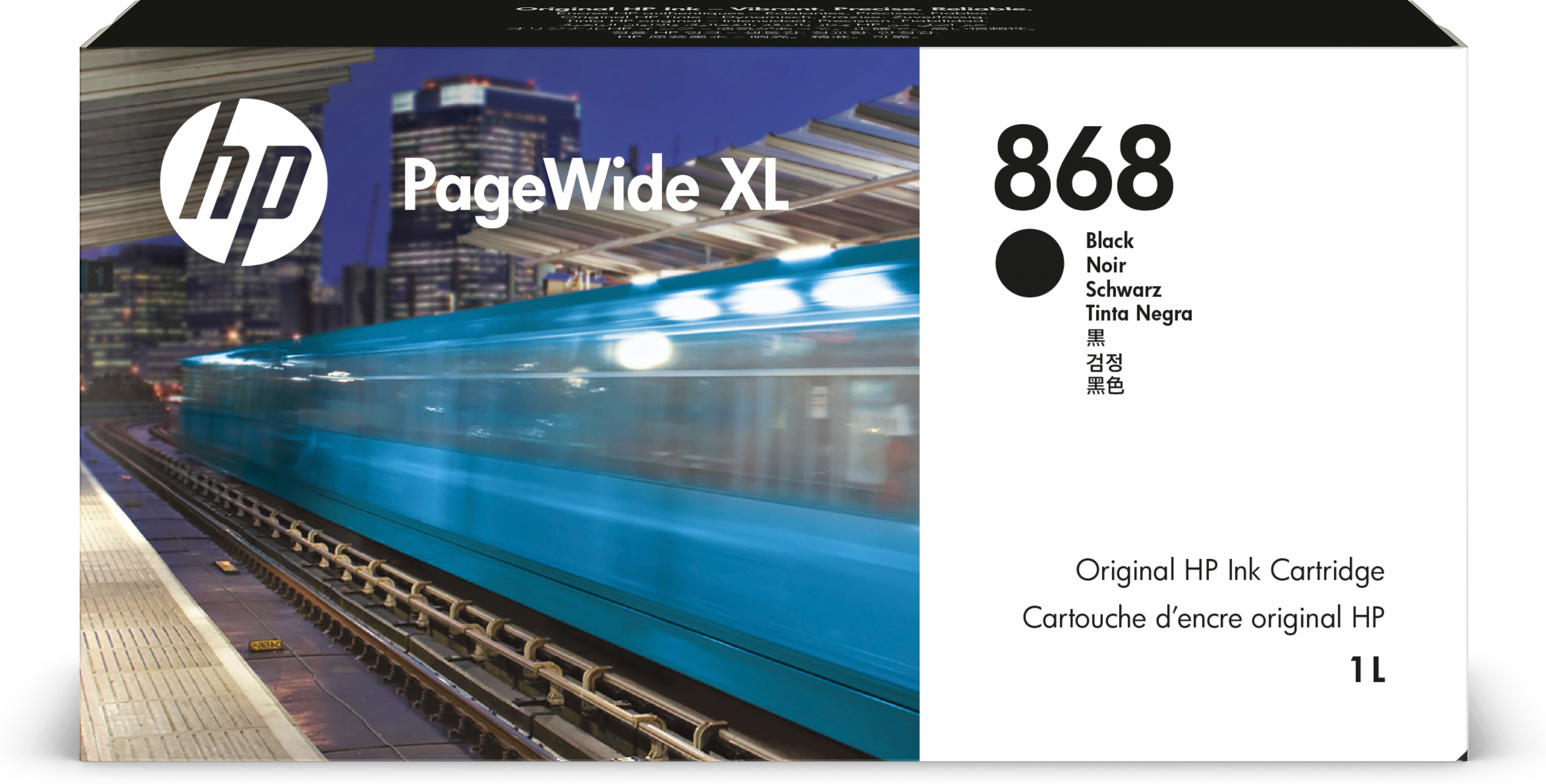 HP 868 1 liter svart PageWide XL-bläckpatron