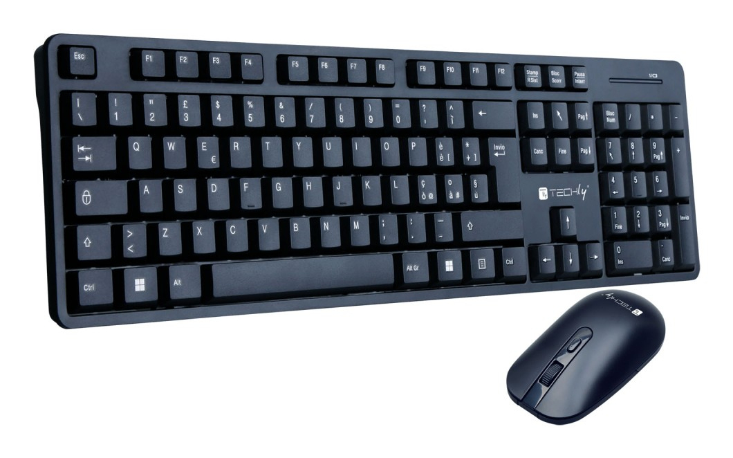 Techly ICTWC003 keyboard Mouse included Universal RF Wireless QWERTY Italian Black – image 2