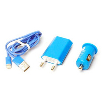 CoreParts MSPP2522 mobile device charger Mobile phone, MP3, Tablet Blue AC, Cigar lighter, USB Auto, Indoor