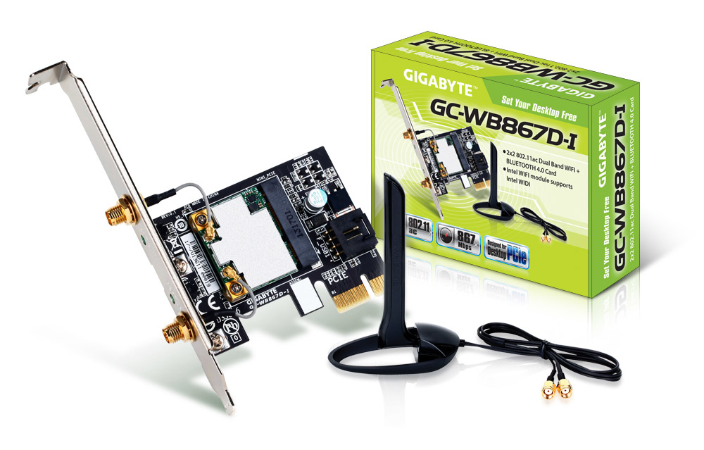 GIGABYTE GC-WB867D-I network card Internal WLAN / Bluetooth 867 Mbit/s